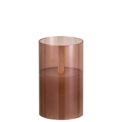 Lampe LED Verre Scintillant Marron Petit