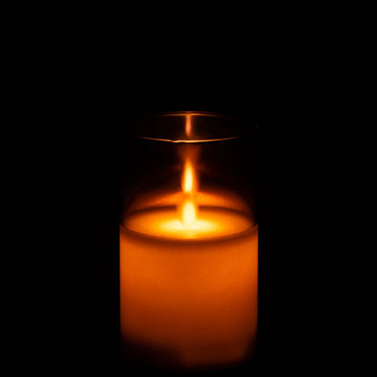 Lampe LED Verre Scintillant Marron Petit