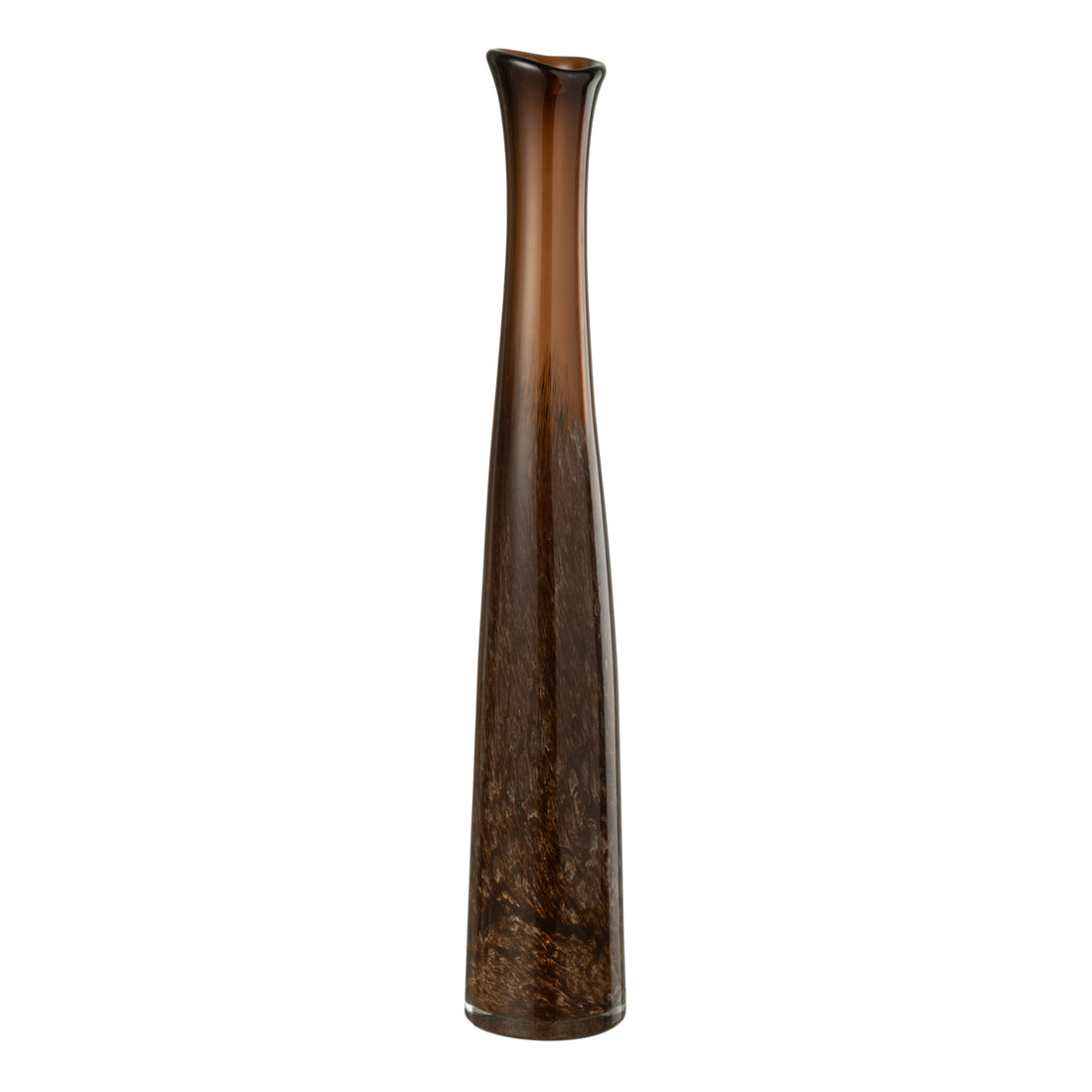 Vase en verre marron foncé cylindre large J-Line