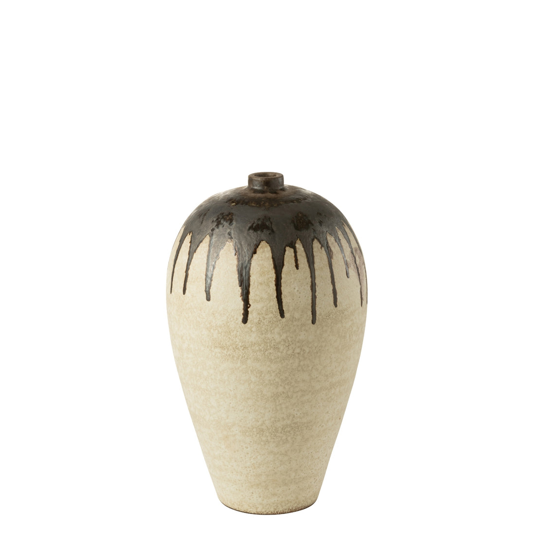 Vase Lombok Céramique Beige/Marron Petit Ø36xH56cm J-Line