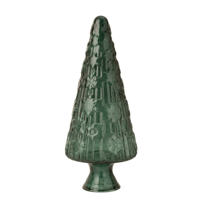 Ornement de sapin de Noël en verre vert, grand modèle, J-Line