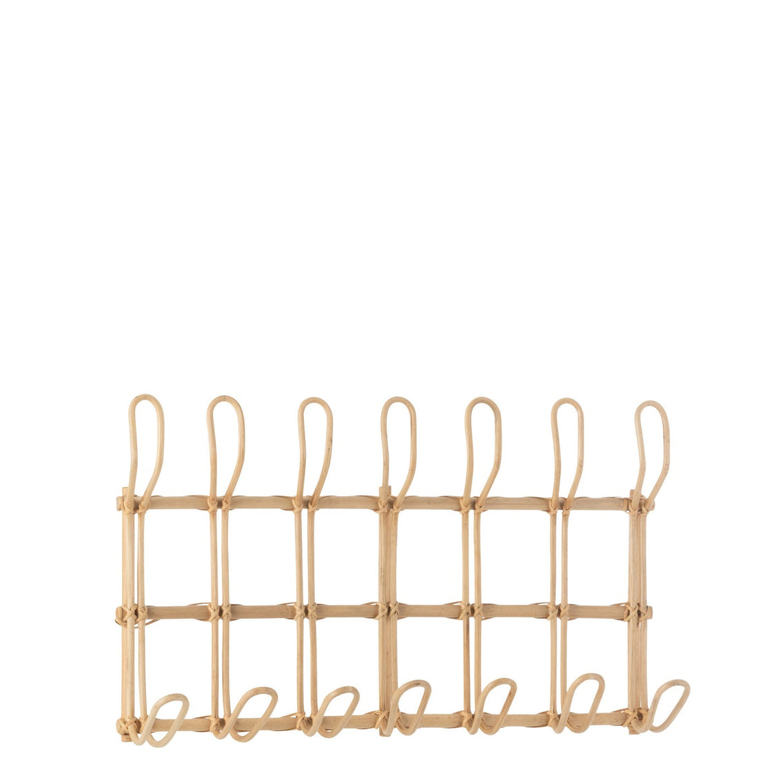 Porte-manteau Ellen 6 Crochets Rotin Naturel J-Line