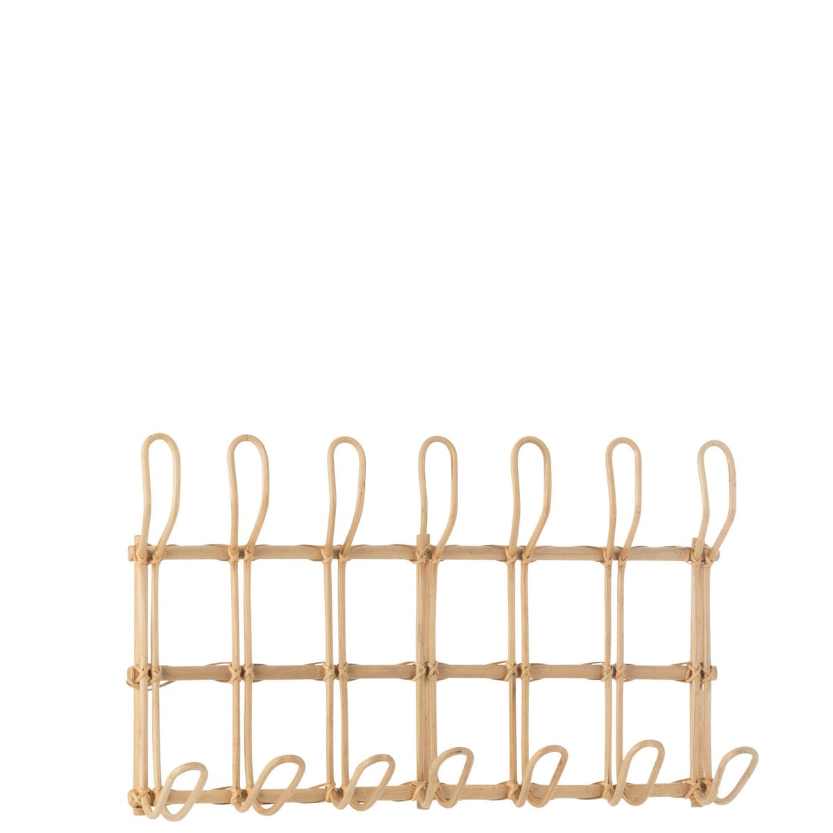 Porte-manteau Ellen 6 Crochets Rotin Naturel J-Line