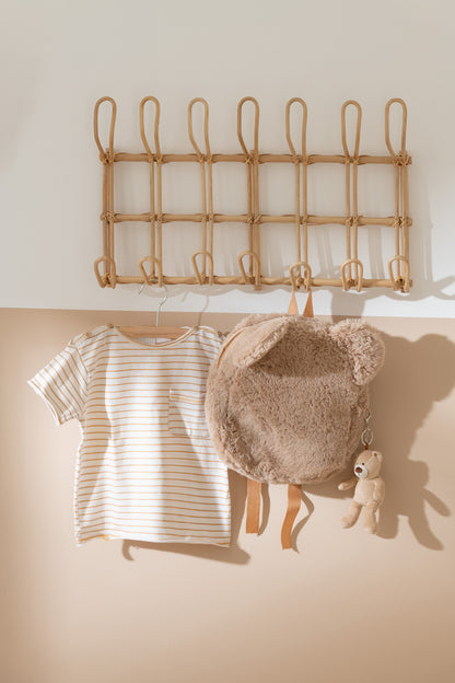 Porte-manteau Ellen 6 Crochets Rotin Naturel J-Line