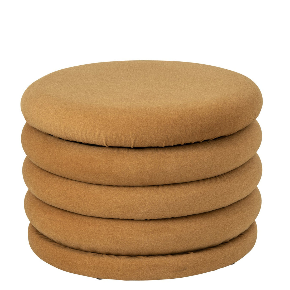 Pouf Mich Contreplaqué/Tissu Jaune ocre J-Line