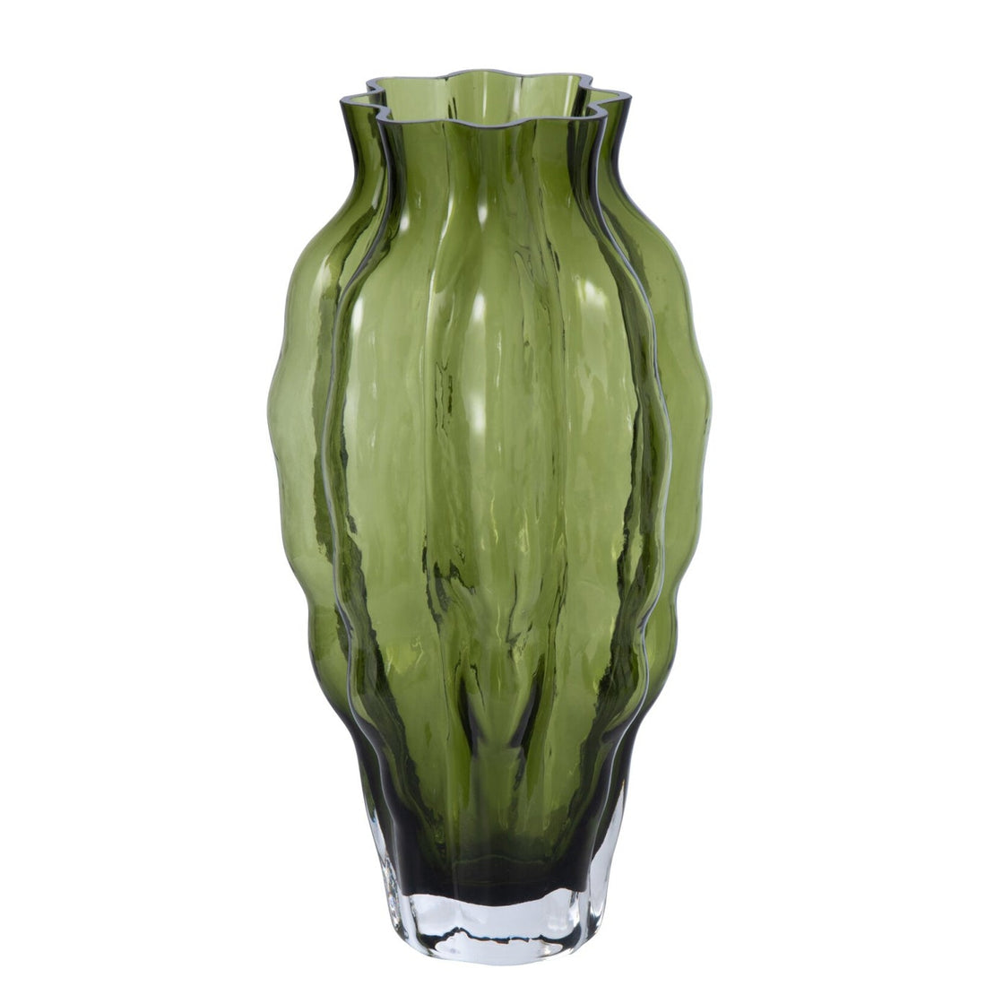 Vase Pod Verre Vert Large J-Line