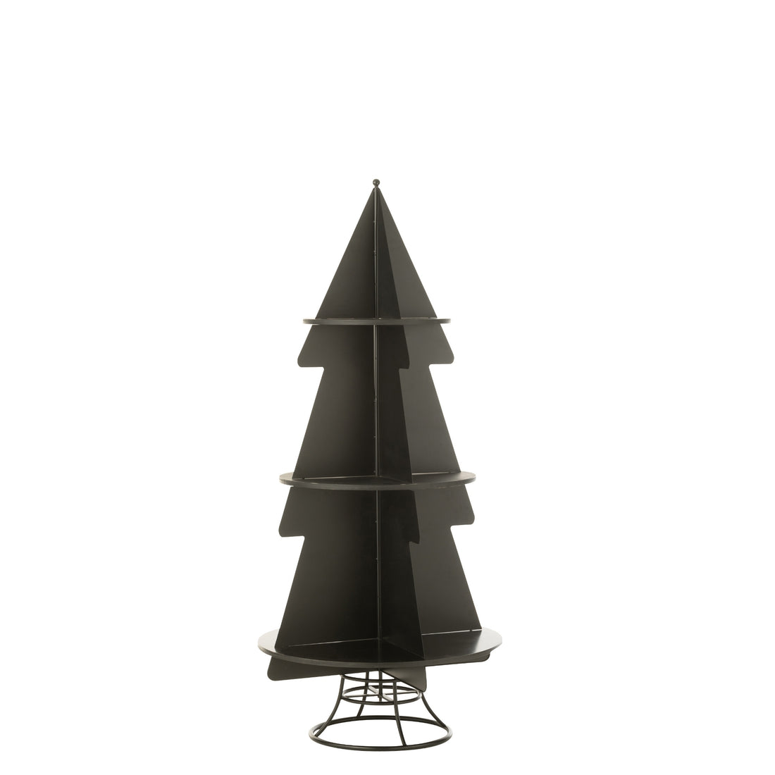 Présentoir Sapin de Noël Métal Noir Moyen J-Line