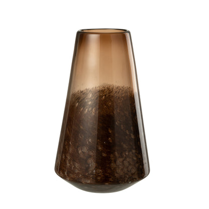 Vase en verre marron foncé Cone Large J-Line