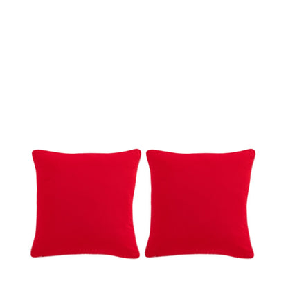 Coussins de Noël Hohoho + Moustache de Père Noël J-Line Lot de 2