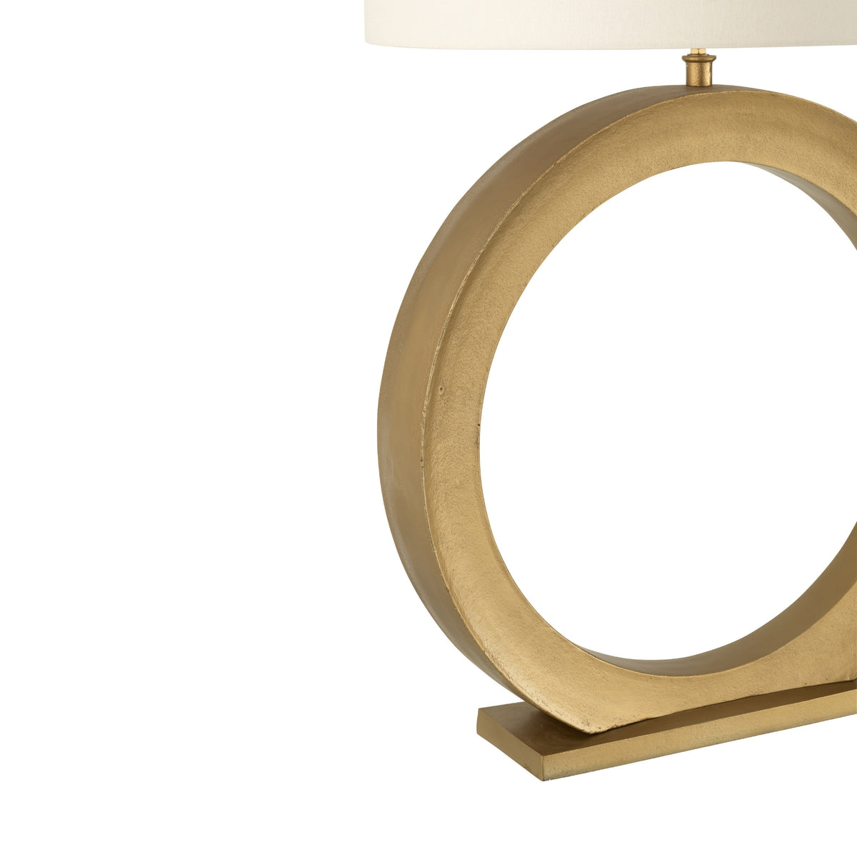 Lampe de table ronde en aluminium couleur or J-Line