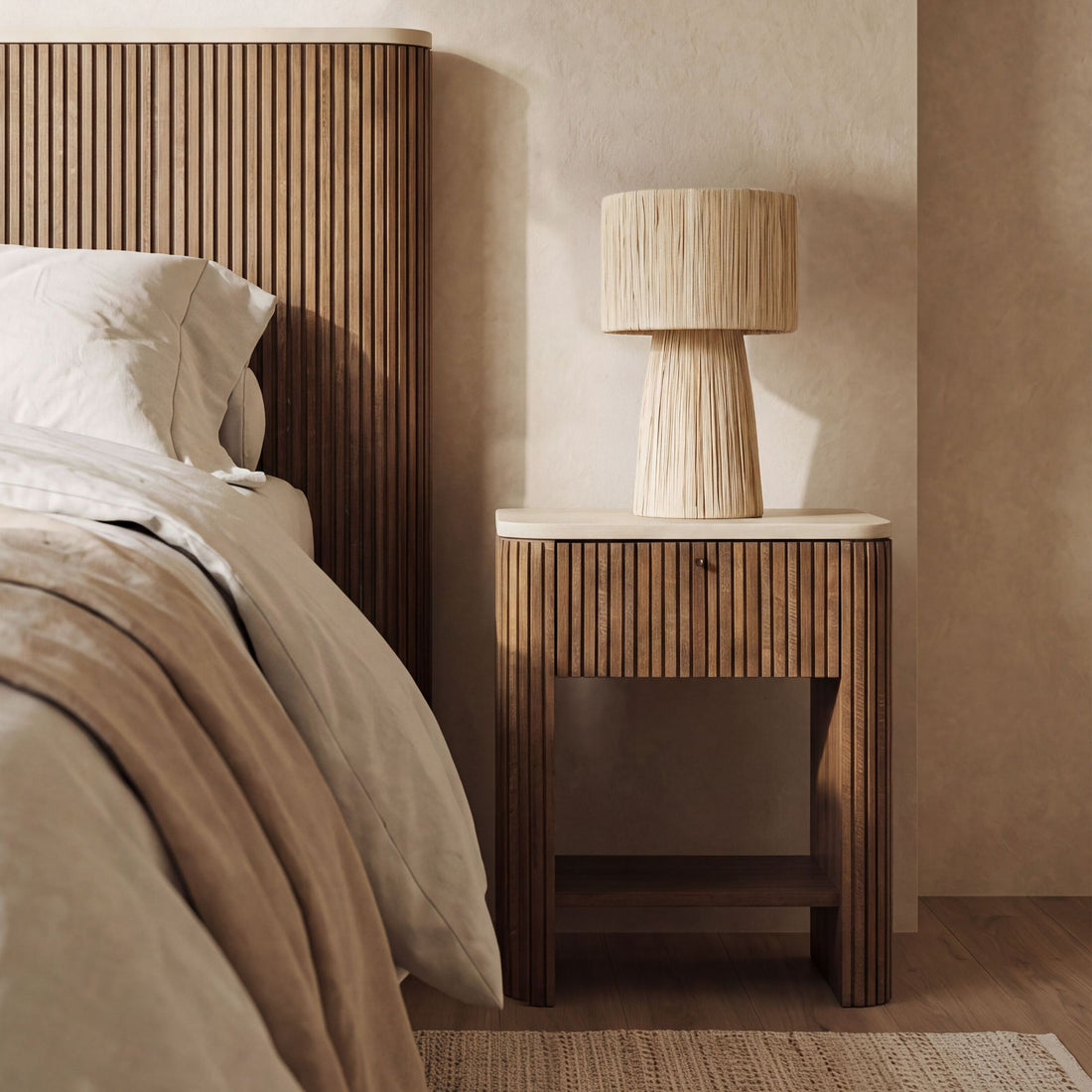 Lampe de table Marbella Feuille de palmier Naturel Small MUST Living