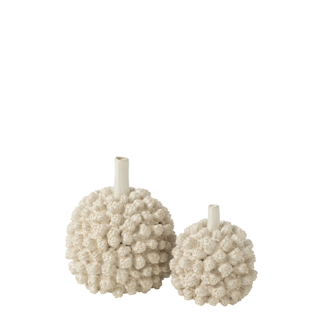 Vase Saki Céramique Blanc J-Line Lot de 2