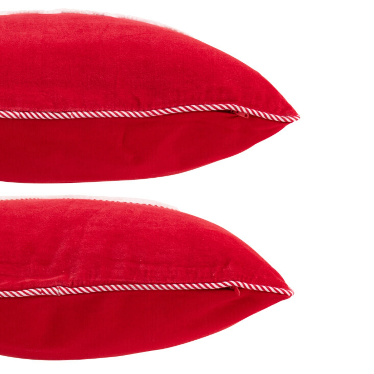 Coussins de Noël Hohoho + Moustache de Père Noël J-Line Lot de 2
