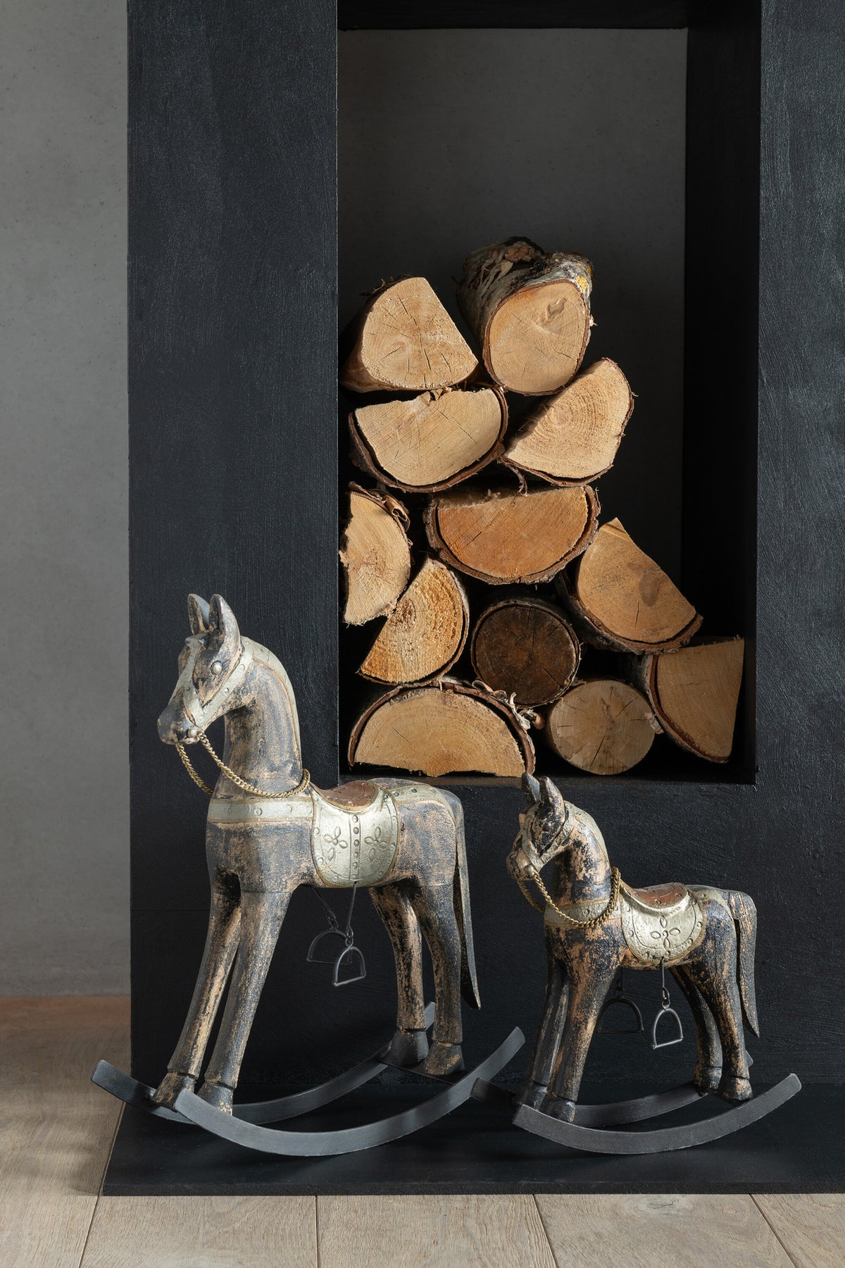 Cheval à bascule Topo Bois de manguier Mix Large J-Line