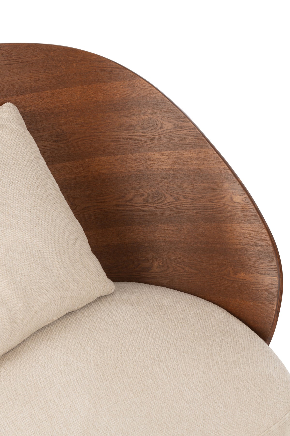 Fauteuil lounge Lone Multiplex/Métal Marron/Beige J-Line