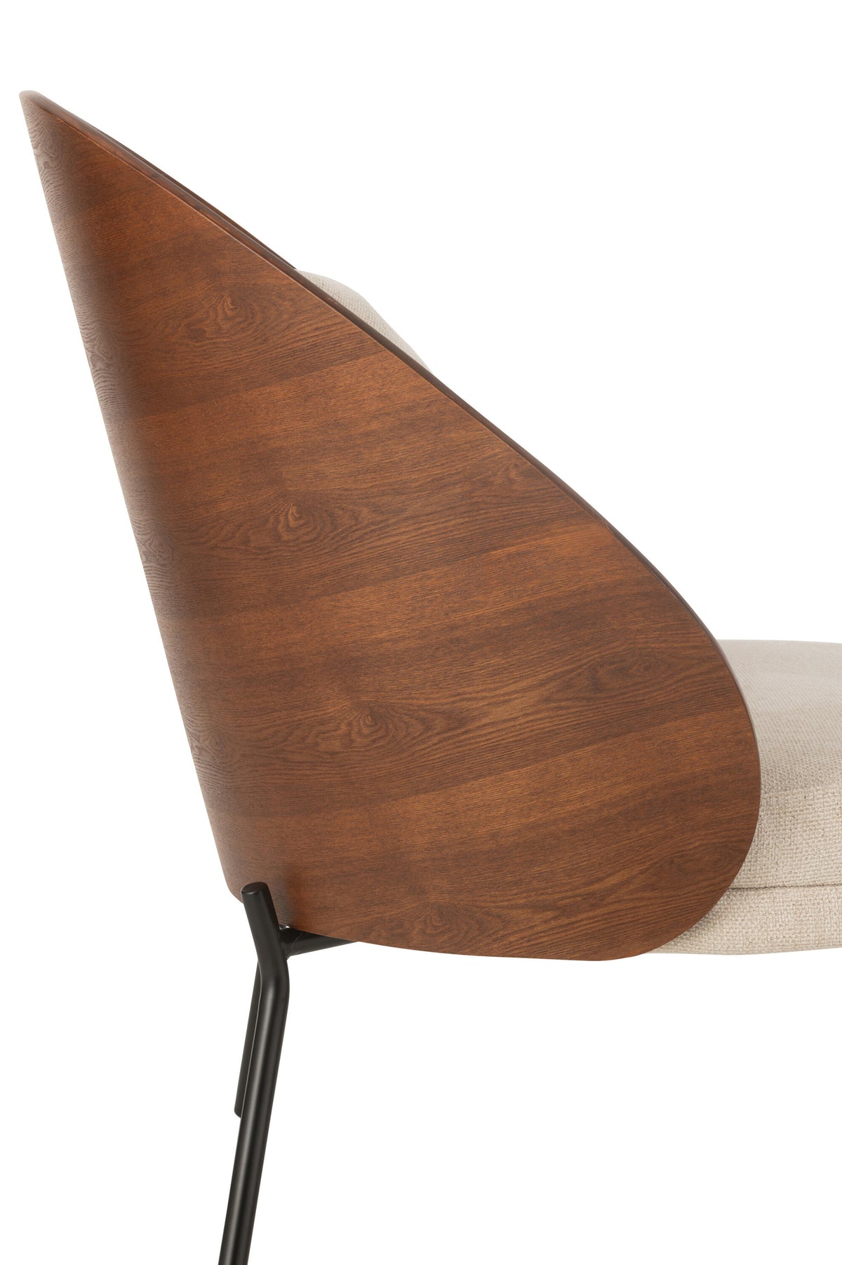Fauteuil lounge Lone Multiplex/Métal Marron/Beige J-Line