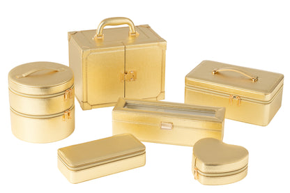 Coffret à Bijoux Avec Poignée Similicuir Or J-Line