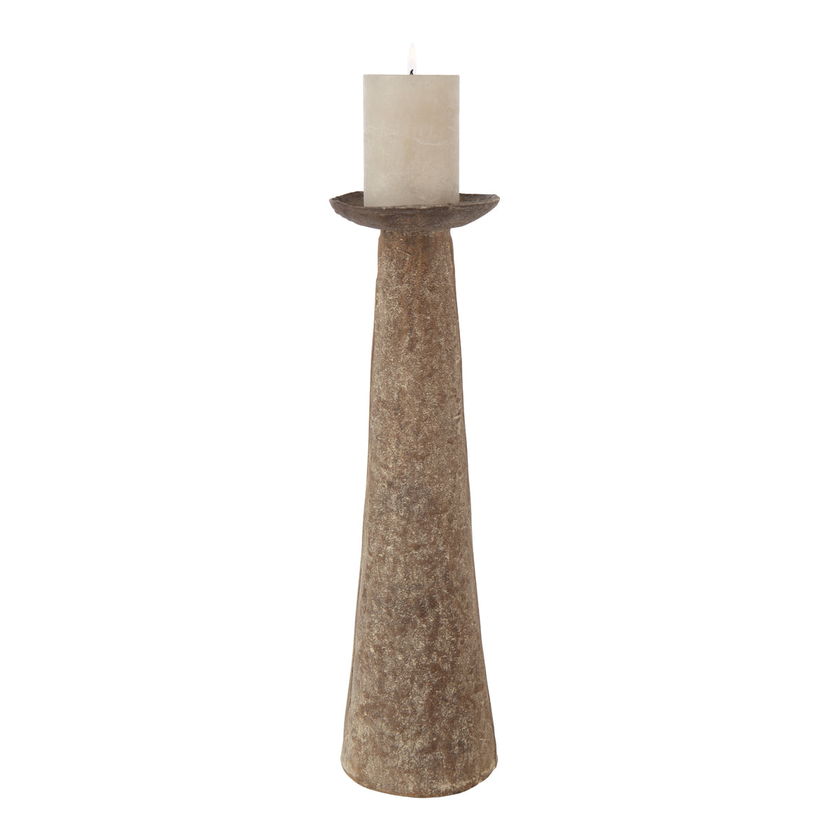 Lot de 2 bougeoirs bruns J-Line
