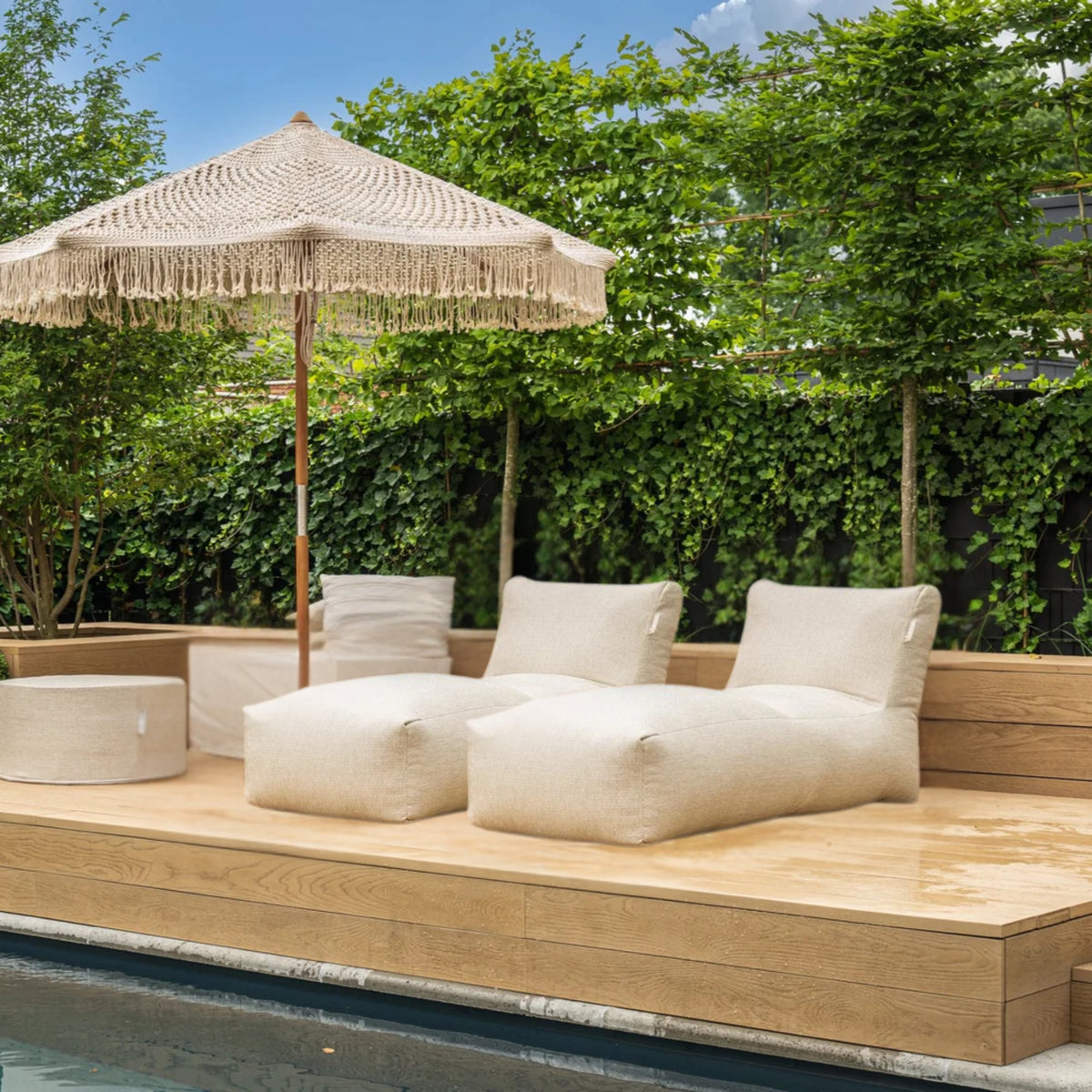 Chaise extra longue Boho beige - Laui Lounge™