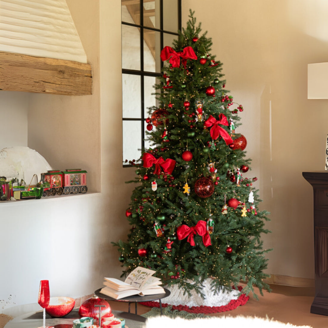 Sapin de Noël 3000 LED Artificiel Vert foncé Large H225cm J-Line