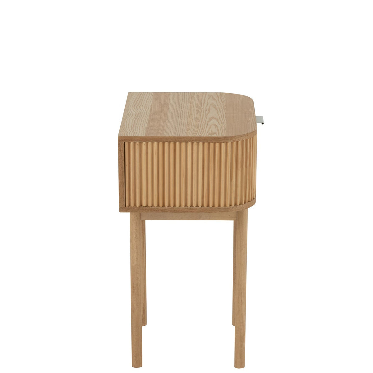 Table de chevet ronde MDF/bois de pin naturel J-Line