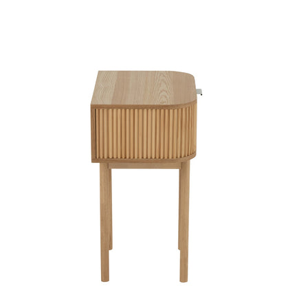Table de chevet ronde MDF/bois de pin naturel J-Line
