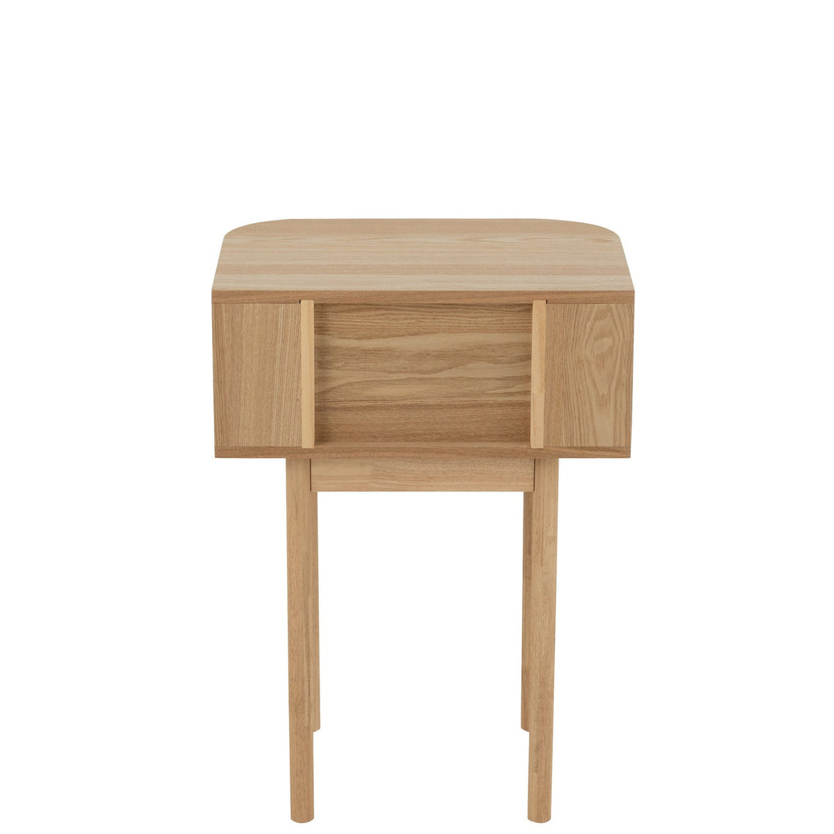 Table de chevet ronde MDF/bois de pin naturel J-Line
