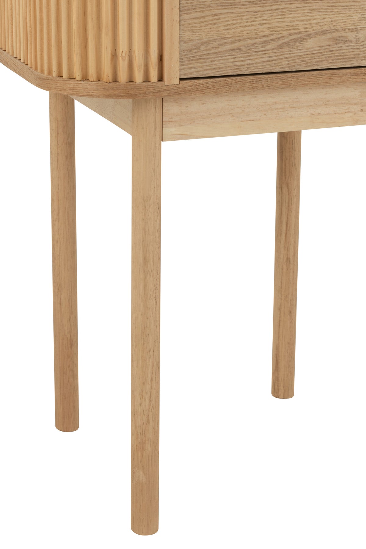 Table de chevet ronde MDF/bois de pin naturel J-Line