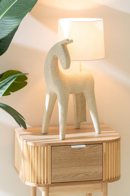 Table de chevet ronde MDF/bois de pin naturel J-Line