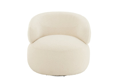 Fauteuil pivotant rond en mousse taupe J-Line