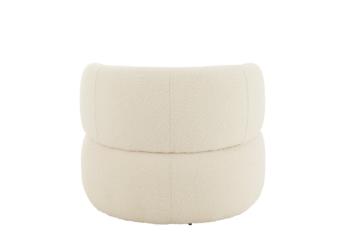 Fauteuil pivotant rond en mousse taupe J-Line