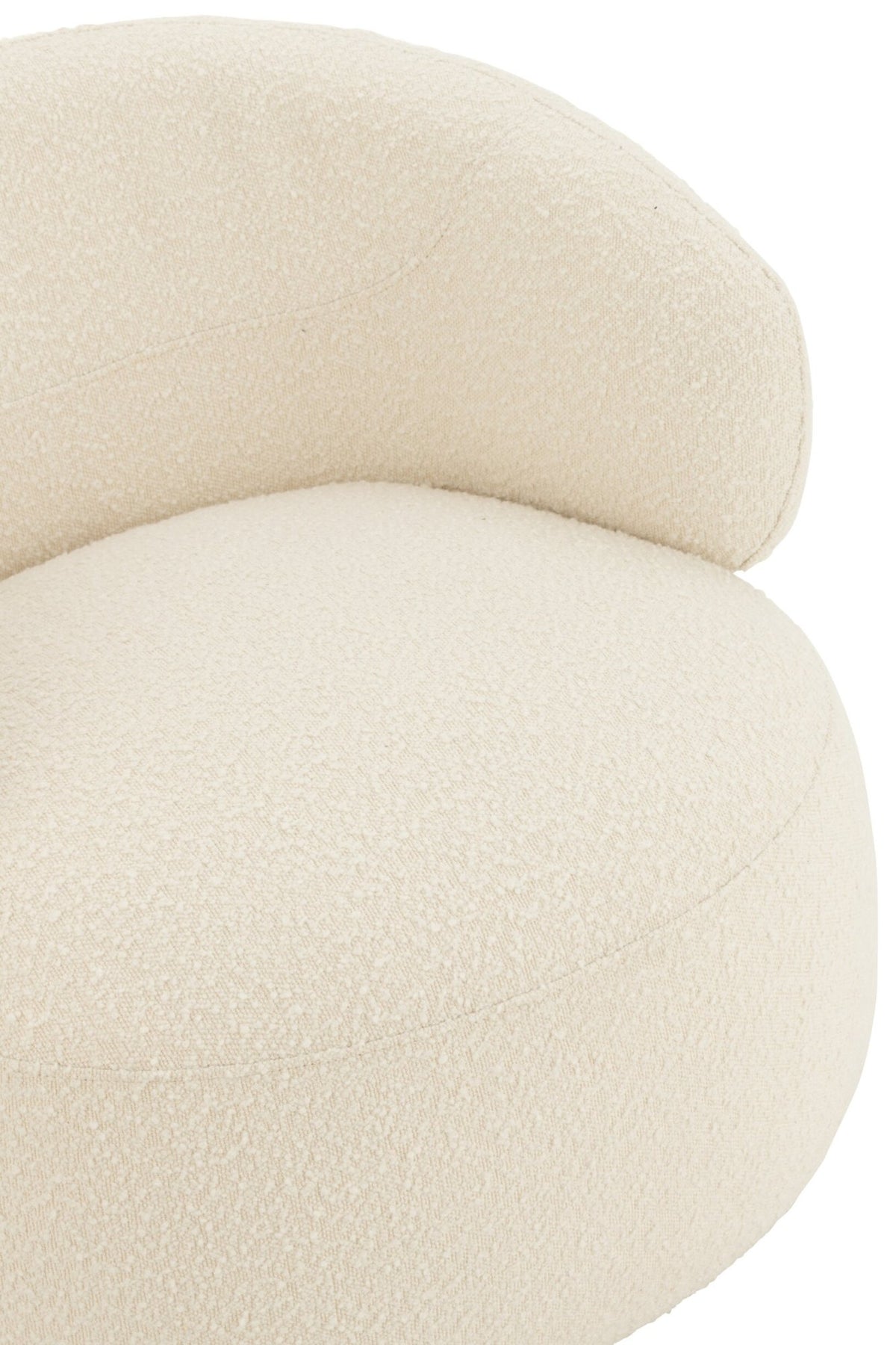 Fauteuil pivotant rond en mousse taupe J-Line