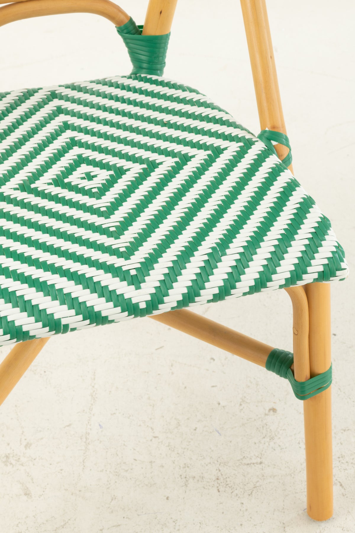 Chaise Rotin Vert foncé/Blanc J-Line