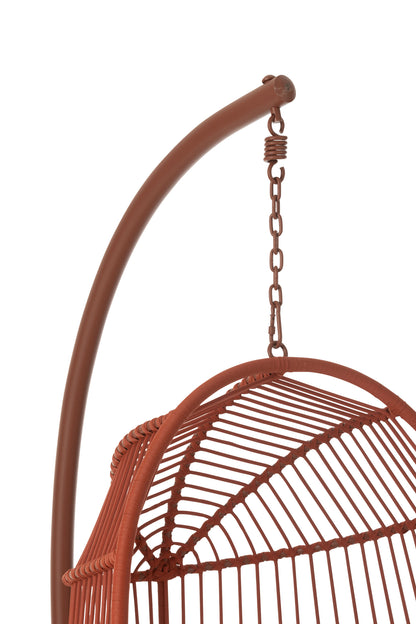 Chaise suspendue Egga Métal/Corde Rouge J-Line