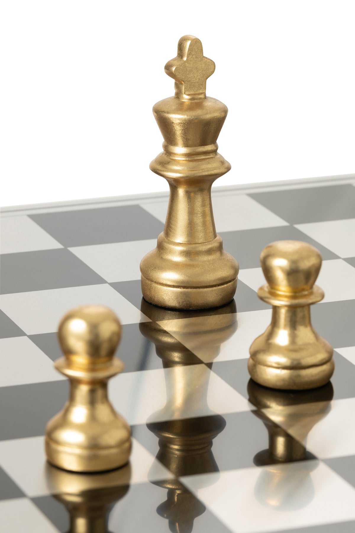 Jeu d’échecs Plateay en polyrésine blanc/doré J-Line