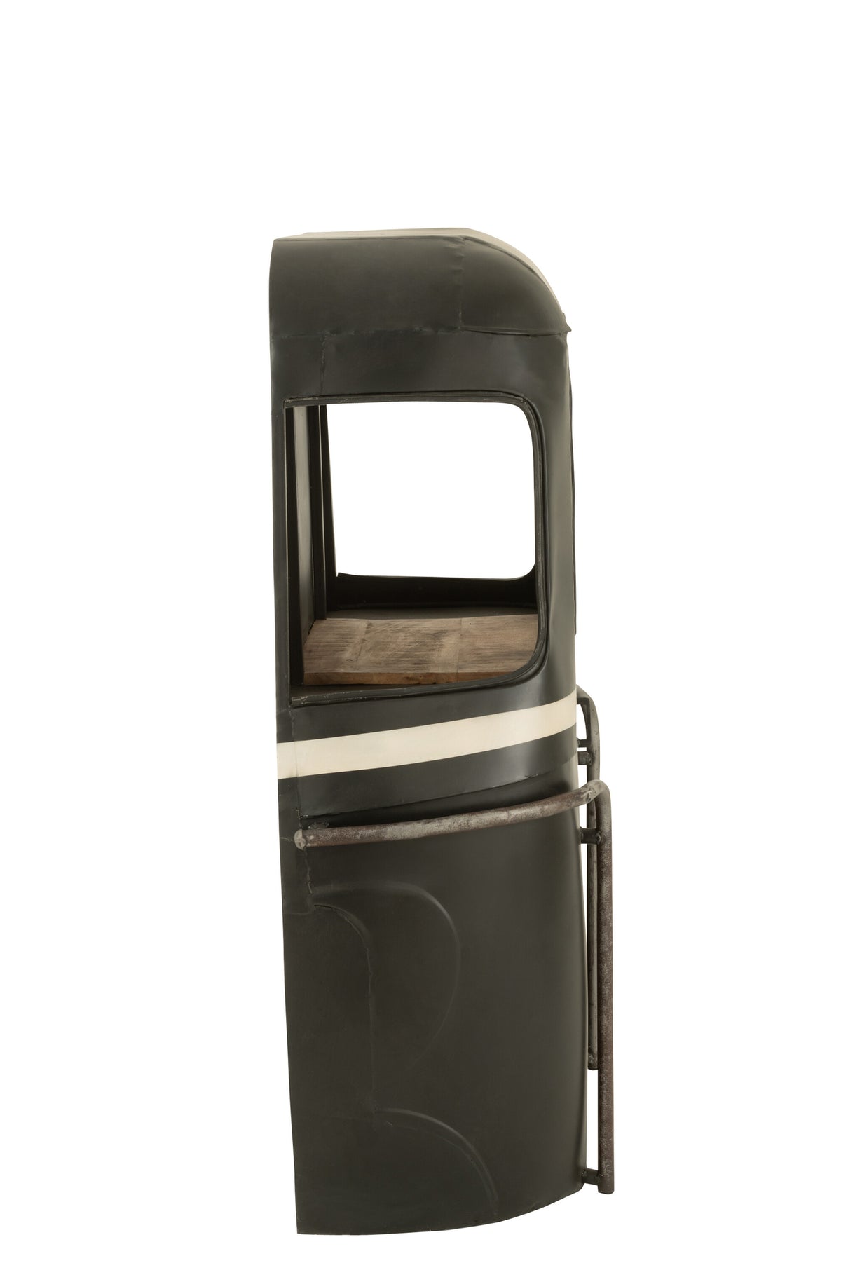 Meuble de bar Wagon-Lits Fer/Bois de manguier Noir/Blanc J-Line