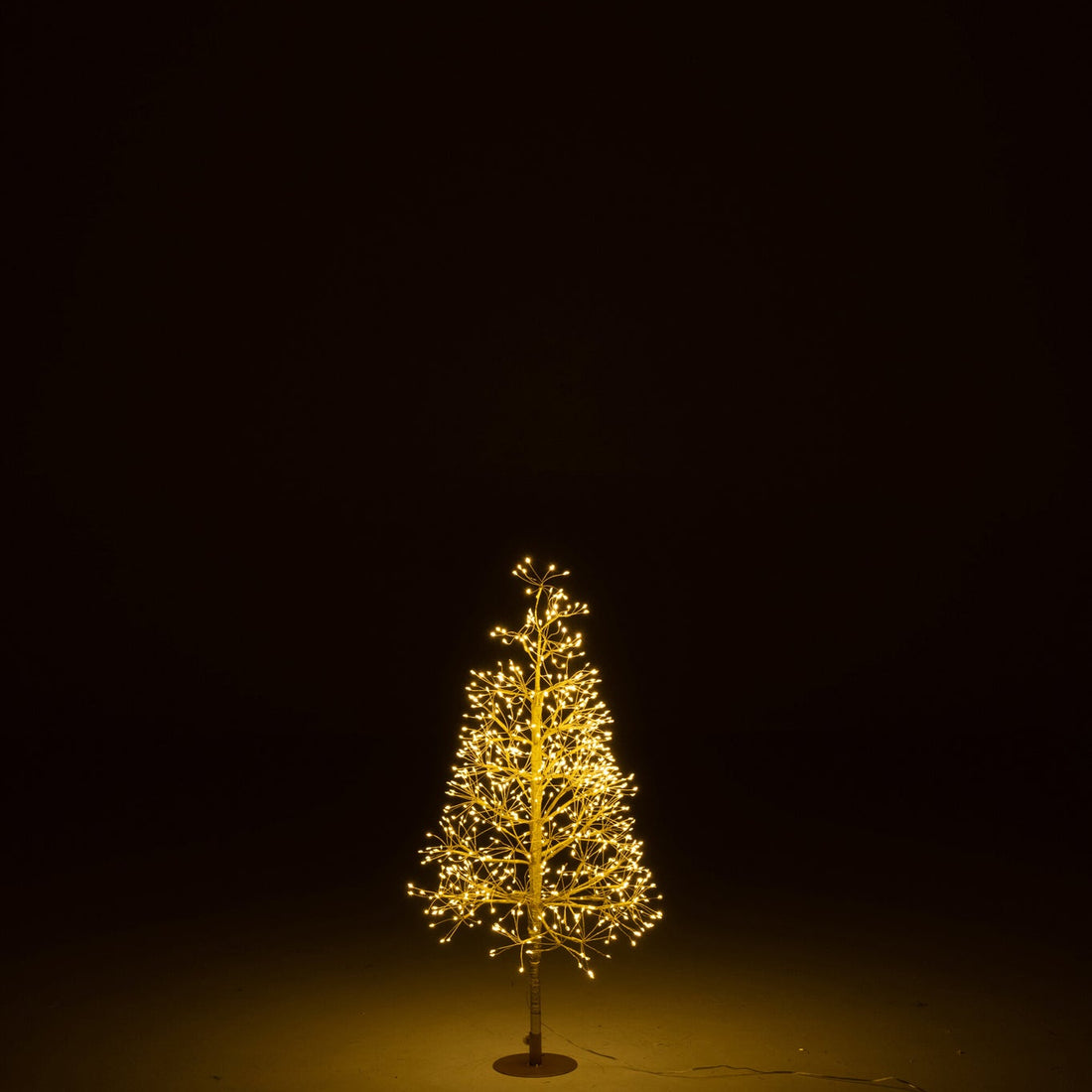 Sapin de Noël en fer doré avec lumières LED blanc chaud, petit modèle H 80 cm, J-Line