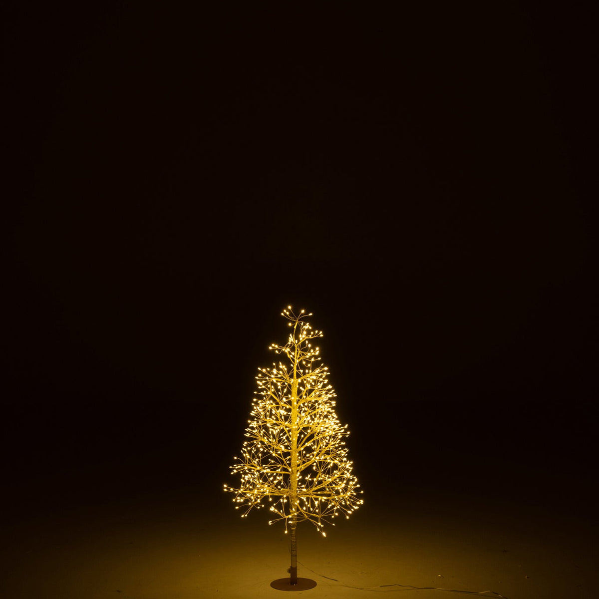 Sapin de Noël en fer doré avec lumières LED blanc chaud, petit modèle H 80 cm, J-Line