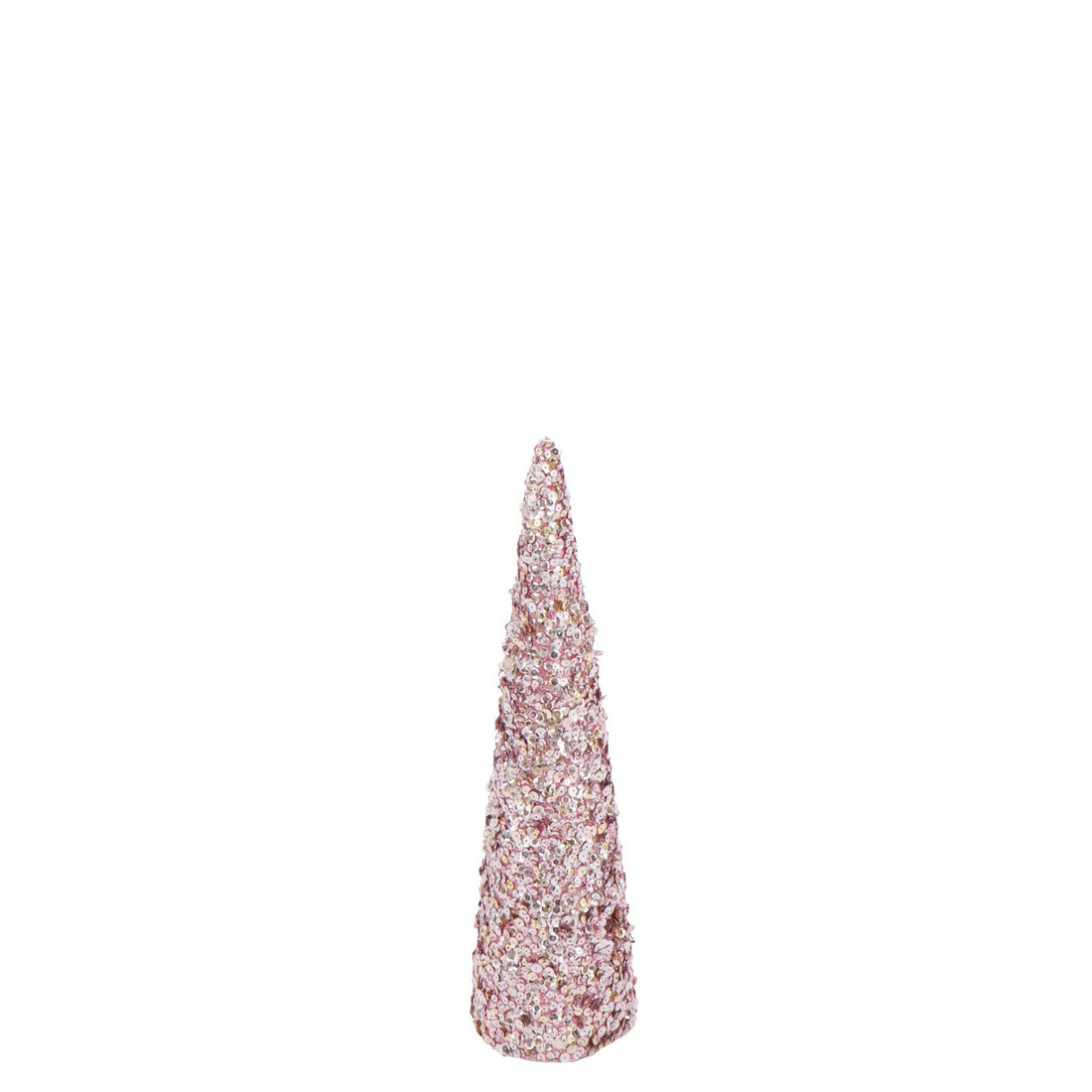 Cône à paillettes en mousse rose clair petit H46 cm J-Line
