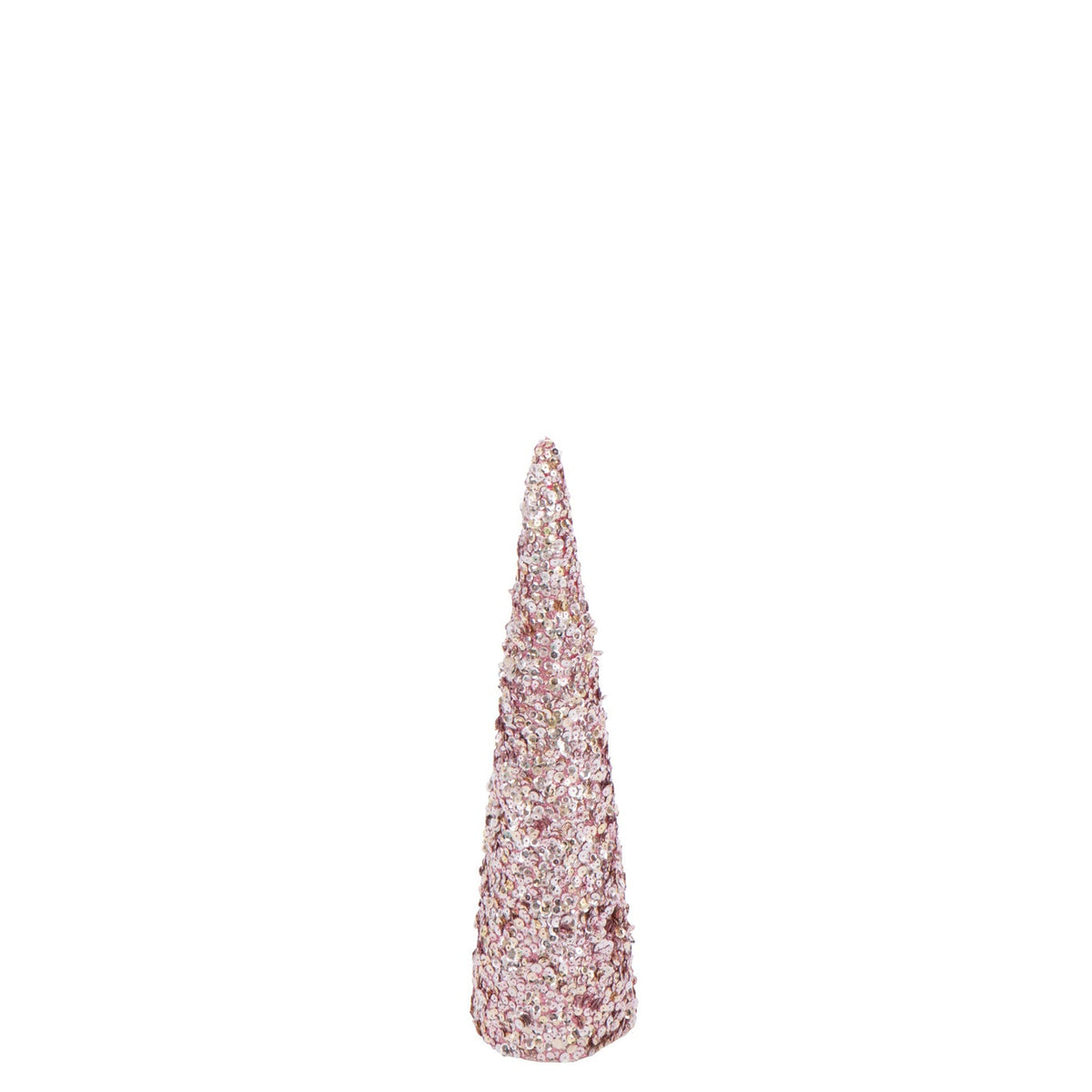 Cône à paillettes en mousse rose clair petit H46 cm J-Line