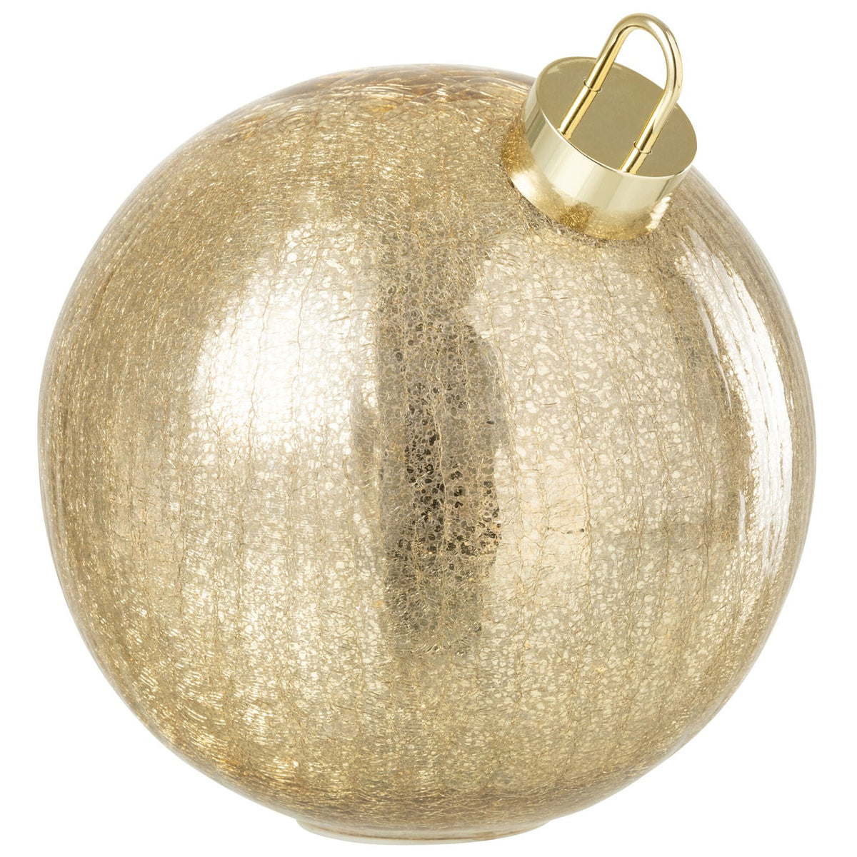 Boule de Noël en verre à LED couleur or, grande, J-Line