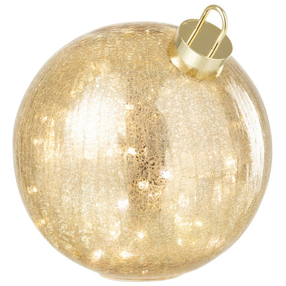 Boule de Noël en verre à LED couleur or, grande, J-Line