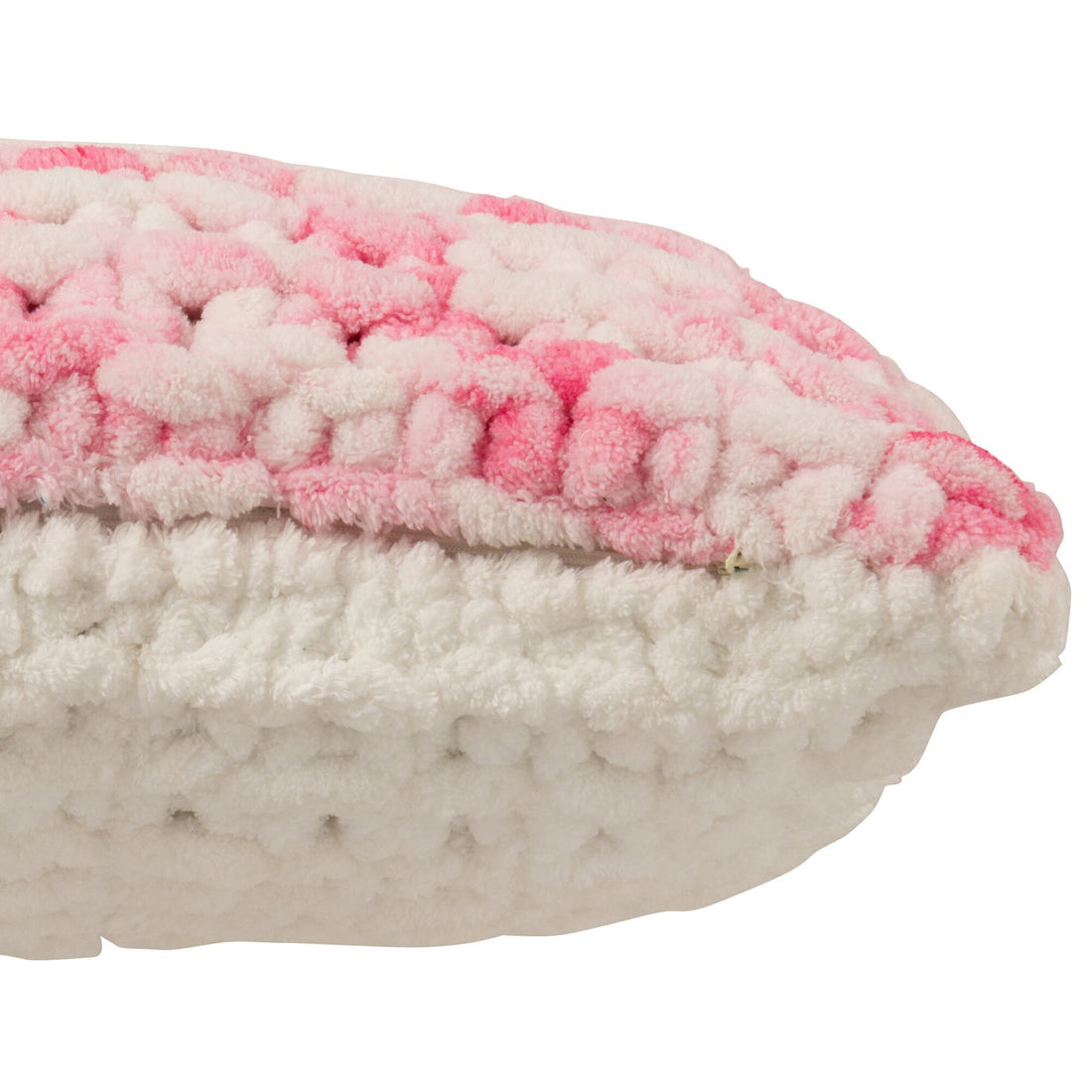 Coussin Chiné Polyester Rose/Blanc J-Line