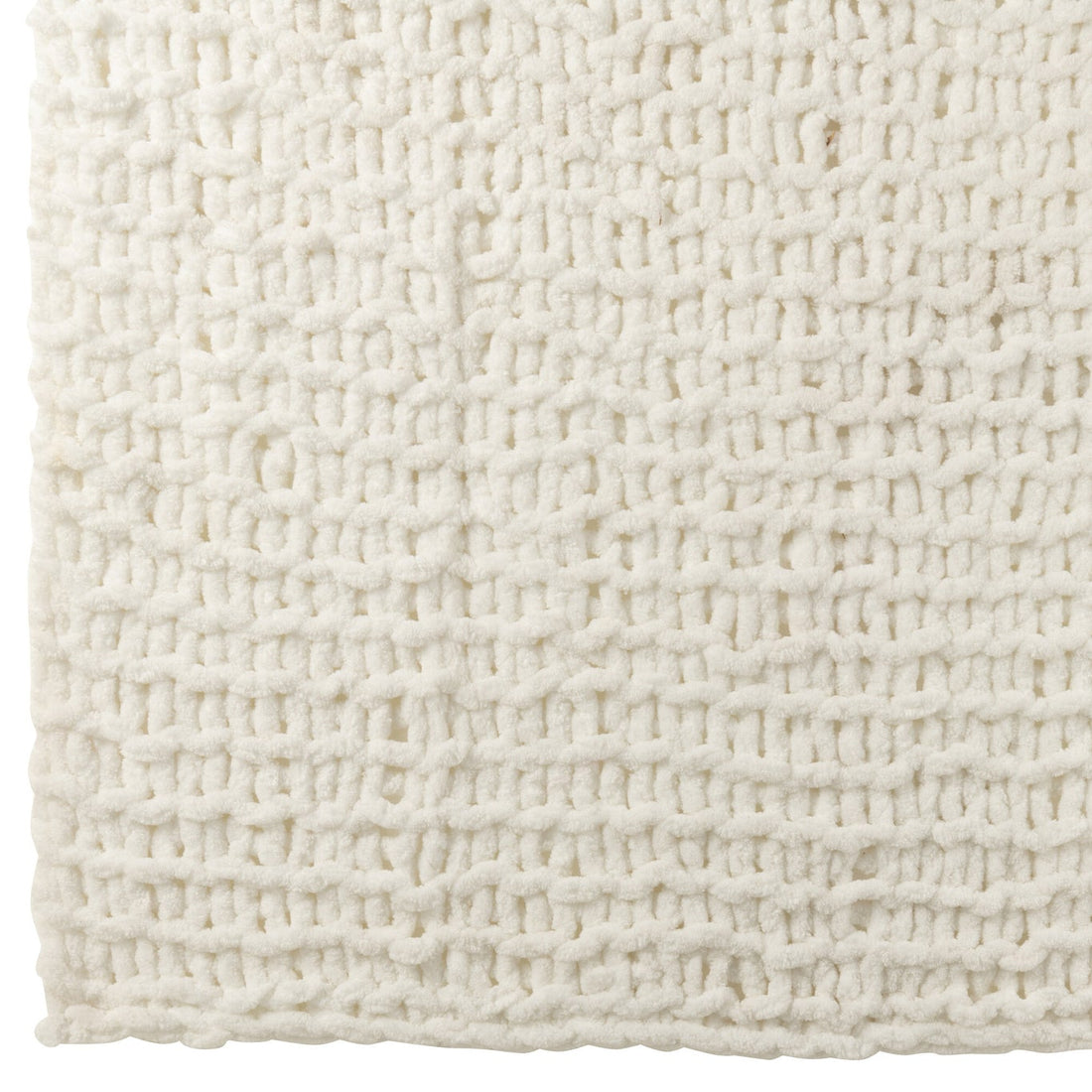Couverture en polyester blanc tricoté J-Line