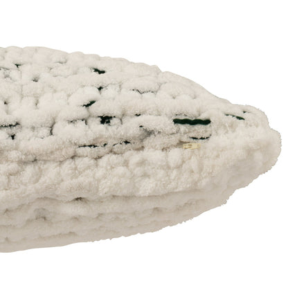 Coussin en polyester blanc/vert foncé J-Line