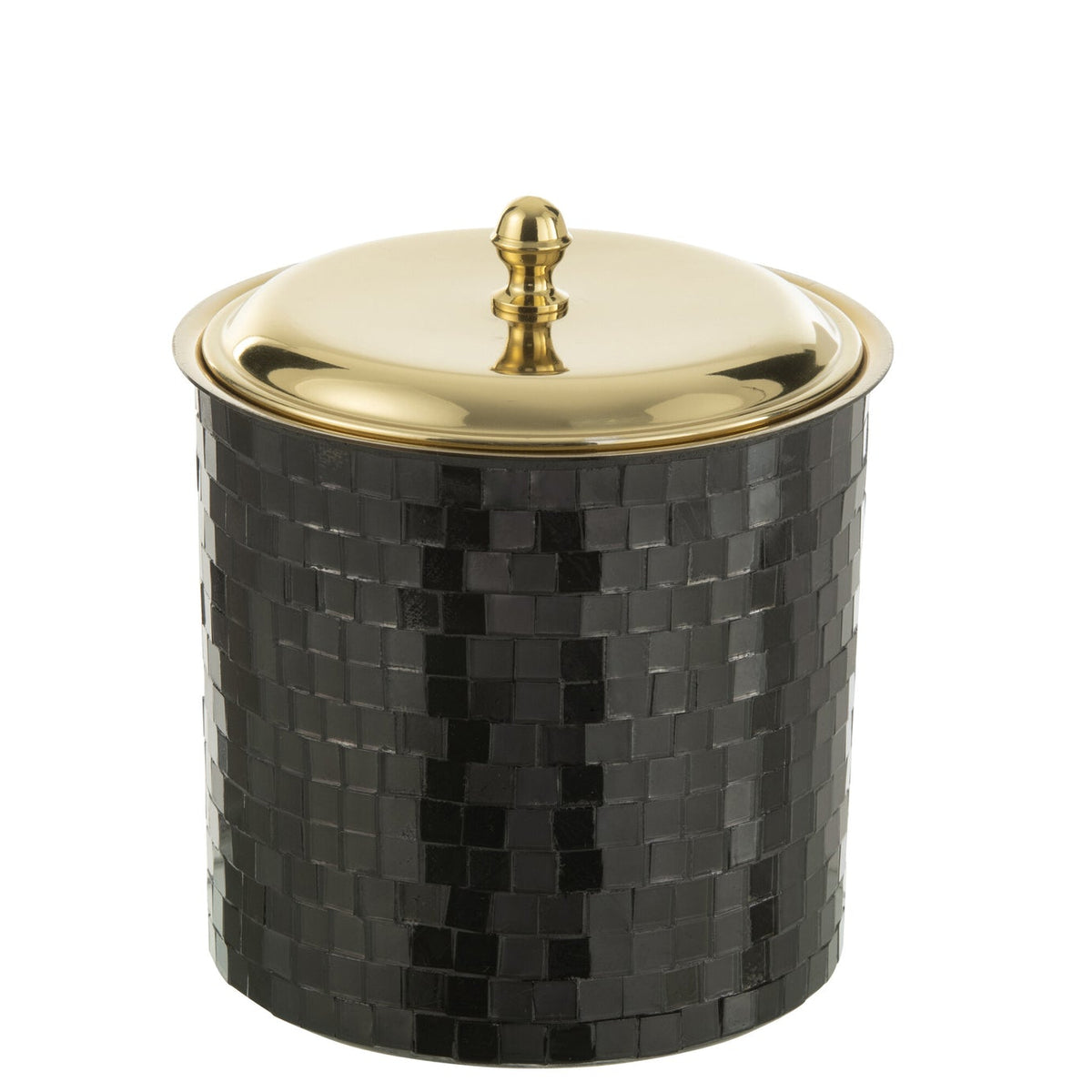 Seau à glaçons Mosaïque Acier inoxydable Noir J-Line