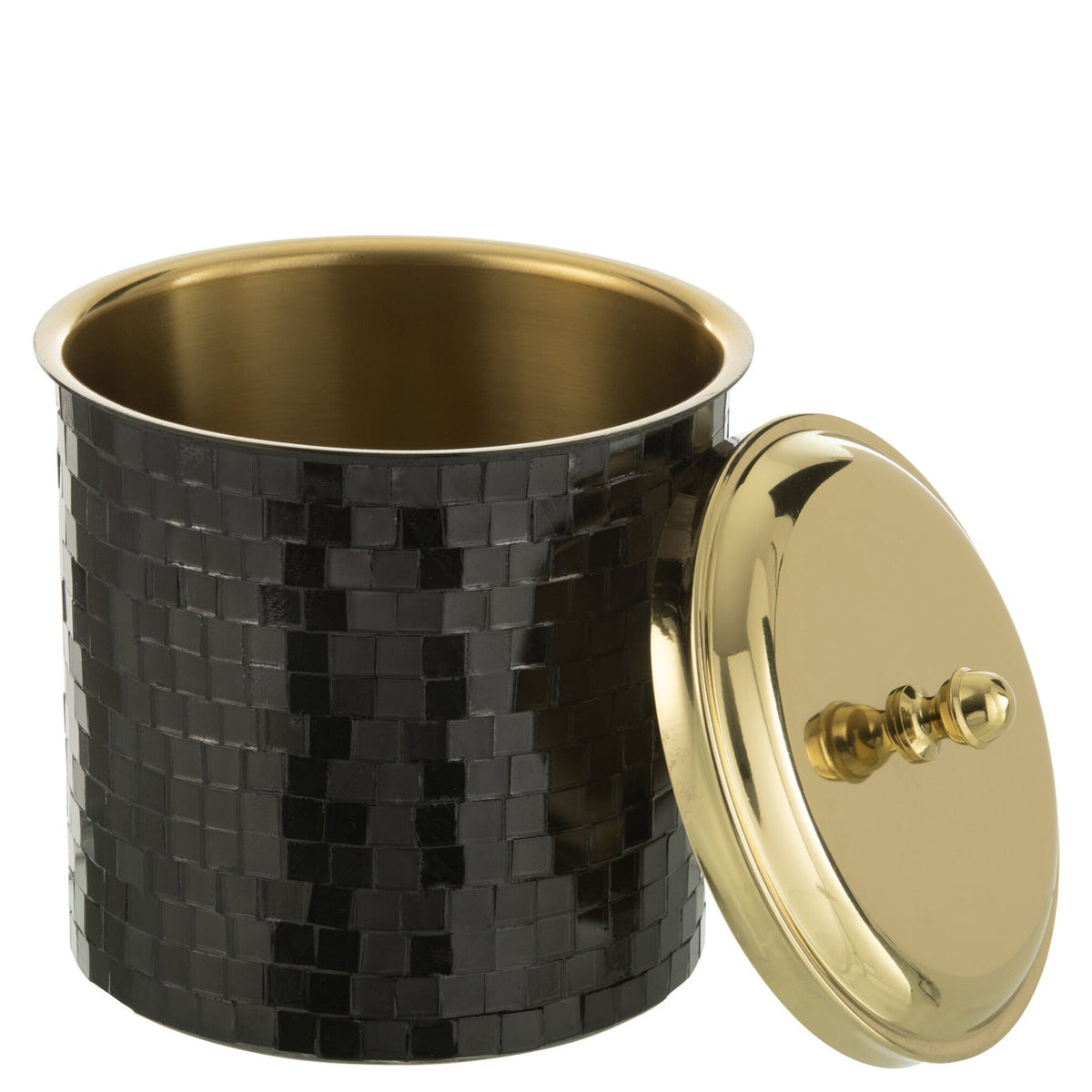 Seau à glaçons Mosaïque Acier inoxydable Noir J-Line