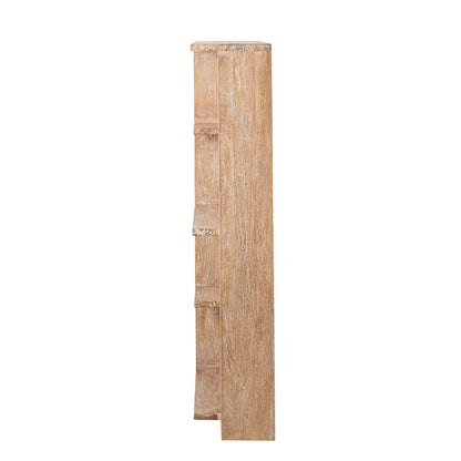 Bibliothèque en bois de manguier blanc cassé J-Line