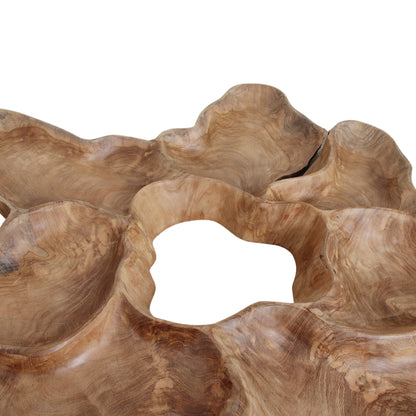 Décoration murale en teck Pivoine XL Matières premières