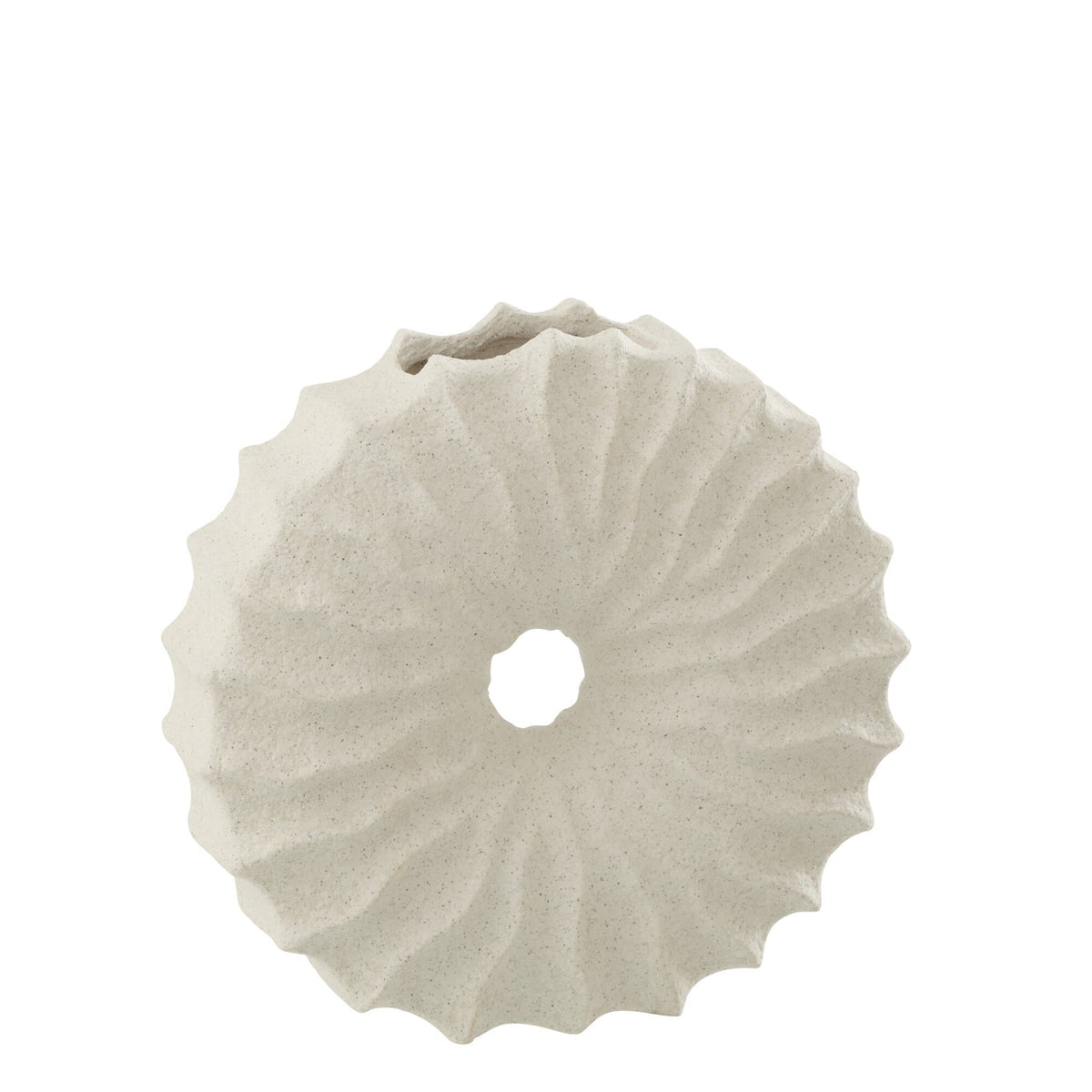Vase Céramique Aspect Sable Blanc Petit J-Line
